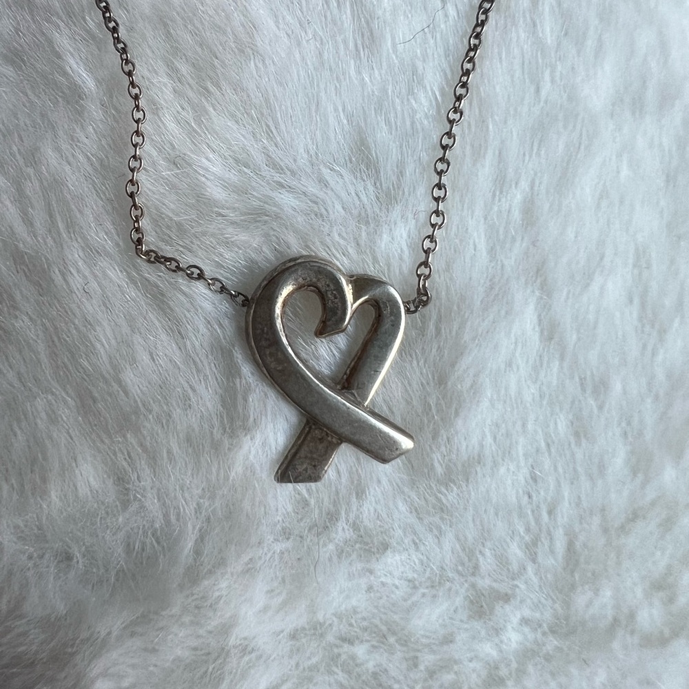 Tiffany & Co Loving Heart Necklace Silver